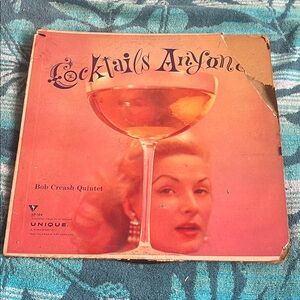 Vintage 'Cocktails Anyone?' Album Cover Art